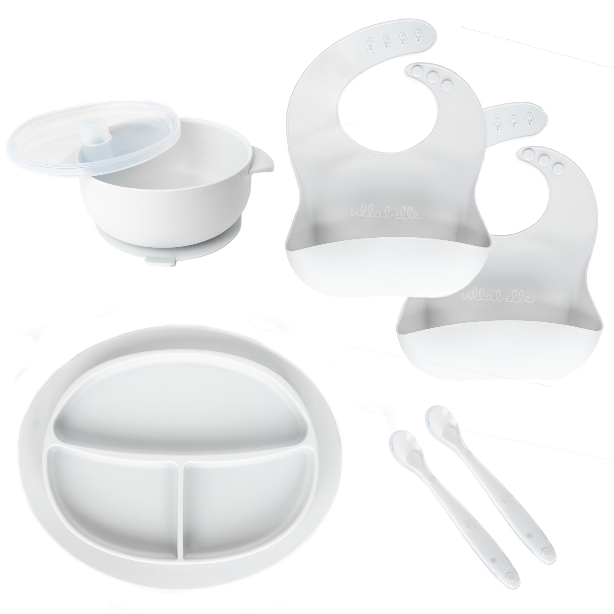 7-Piece Baby Feeding Set (Grey)