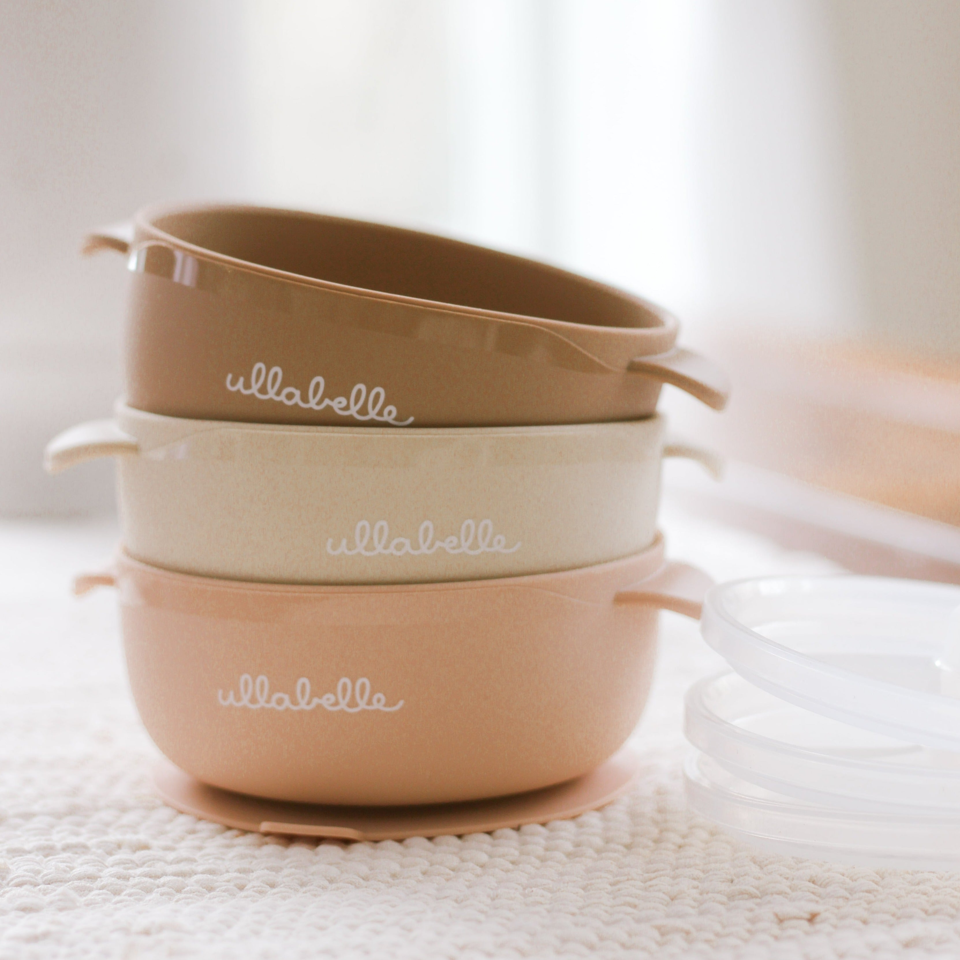 Set of 3 Baby Bowls (Beige)