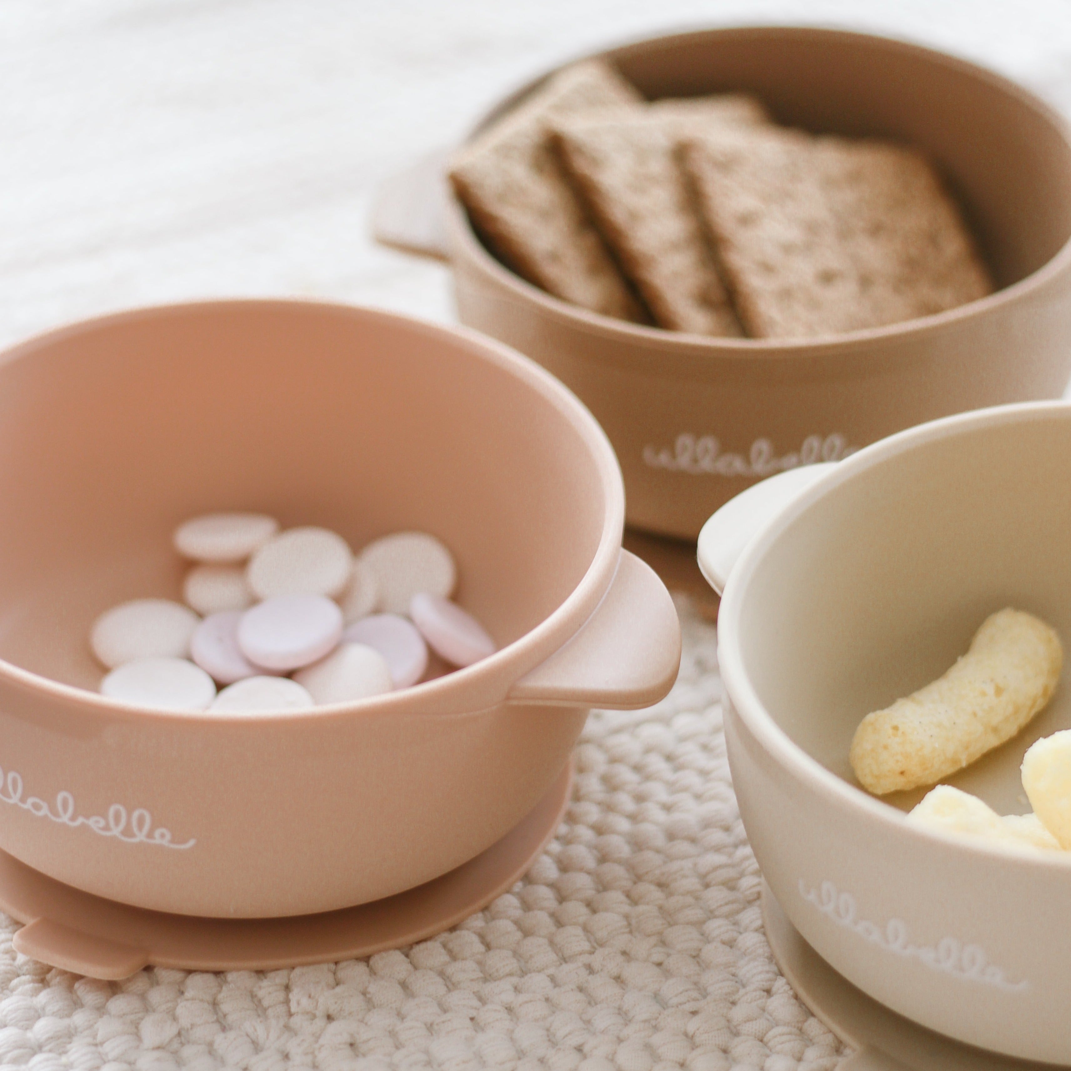 Set of 3 Baby Bowls (Beige)