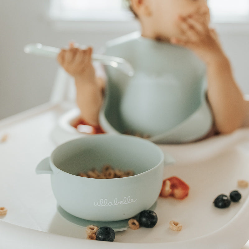 Baby Plate and Lidded Bowl Set (Sage)