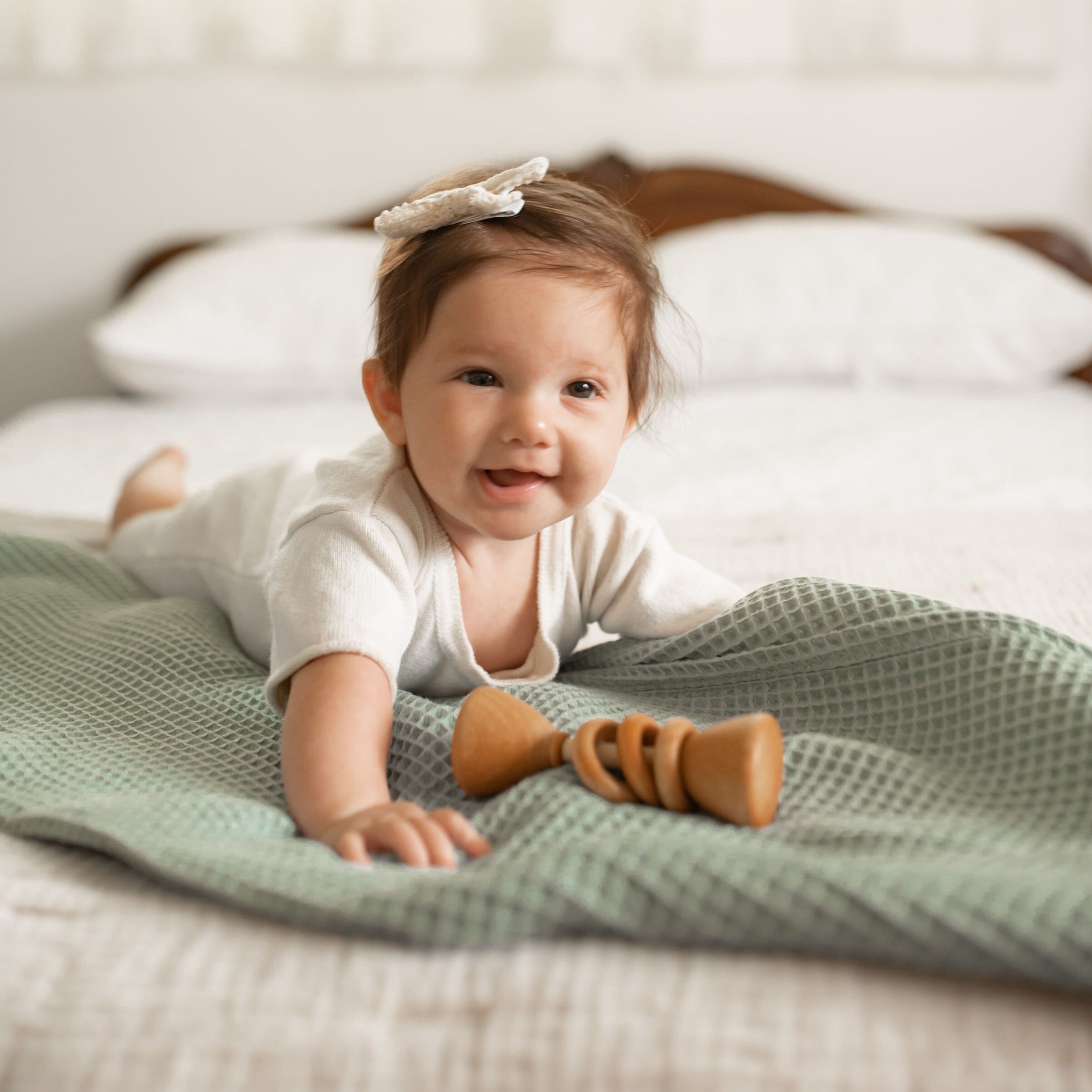 Waffle Baby Blanket (Mint)