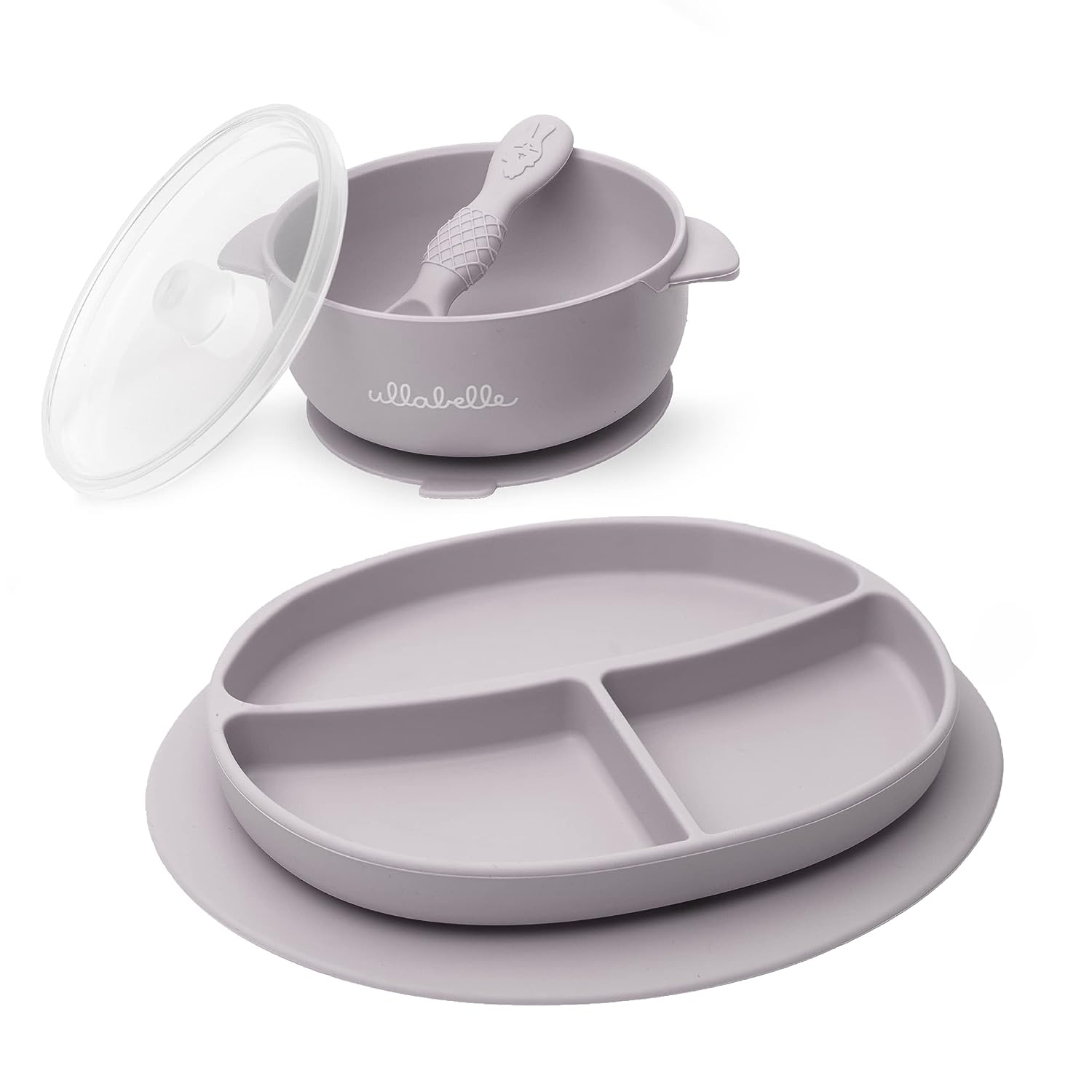 Baby Plate and Lidded Bowl Set (Lilac)