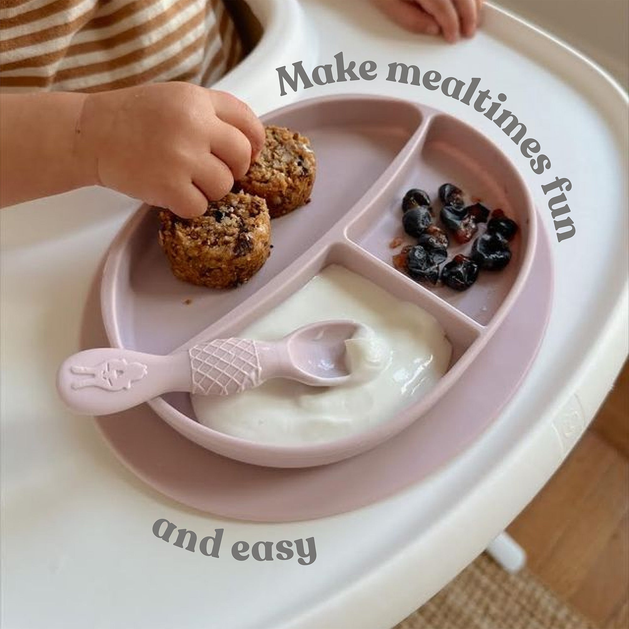 Baby Plate and Lidded Bowl Set (Lilac)