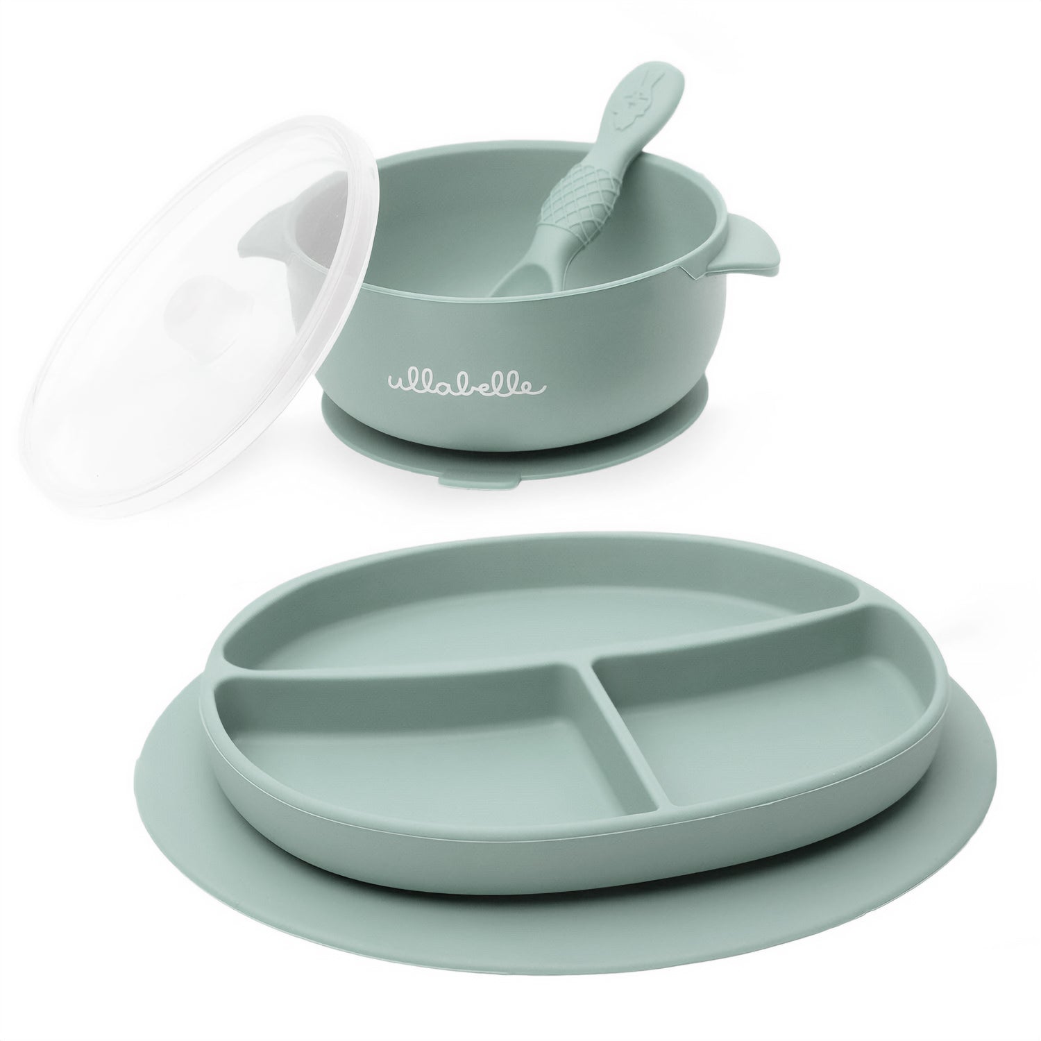 Baby Plate and Lidded Bowl Set (Blue)