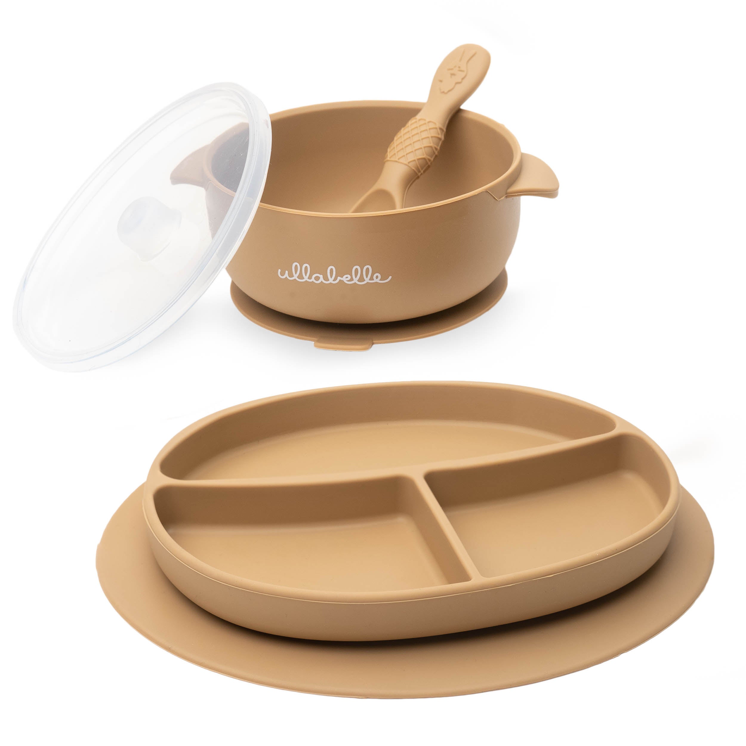 Baby Plate and Lidded Bowl Set (Cocoa)