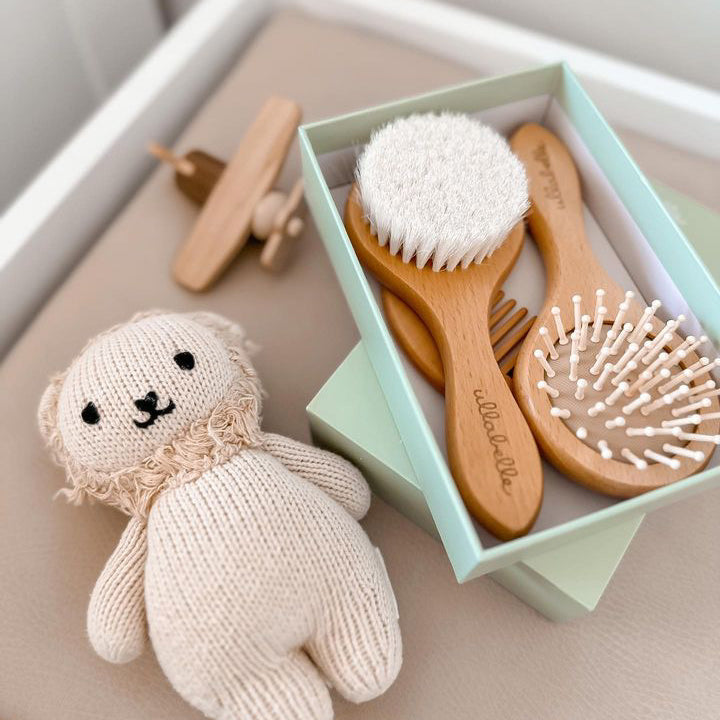 Wooden store baby brush