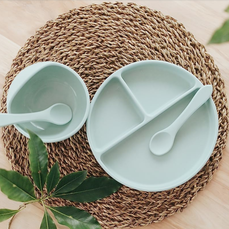 Baby Plate and Bowl Set (Sage)