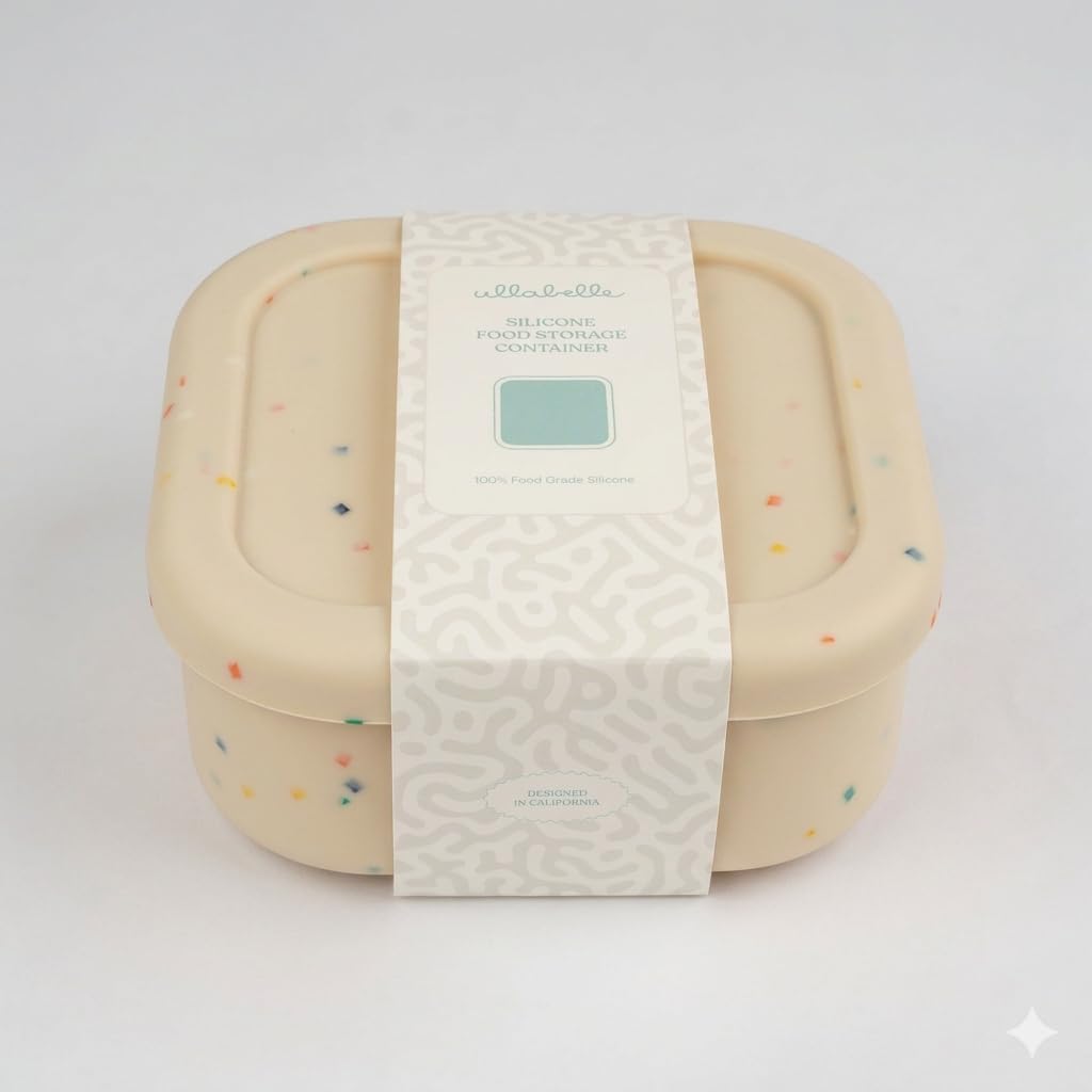 Silicone Food Container 510ml (Papaya Confetti)