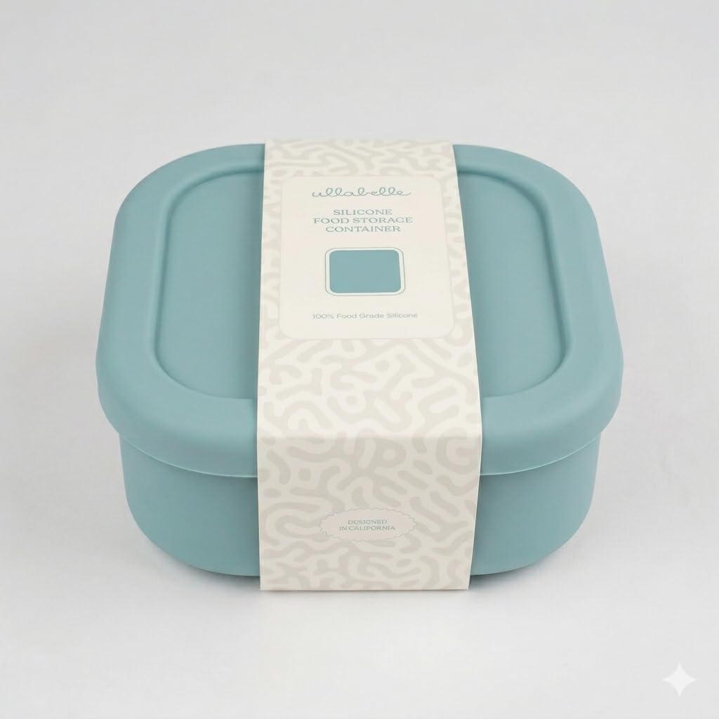 Silicone Food Container 510ml (Green Confetti)